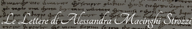 Le Lettere di Alessandra Macinghi Strozzi