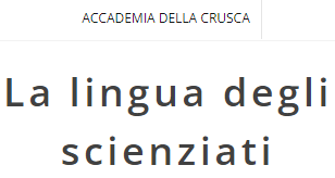 La lingua degli scienziati 